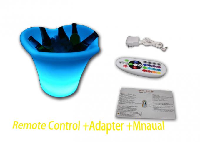 Verwittern Sie Eis-Eimer-/Farbändernde Wein-Kühlvorrichtung des Beweis-LED für Bar-Zähler