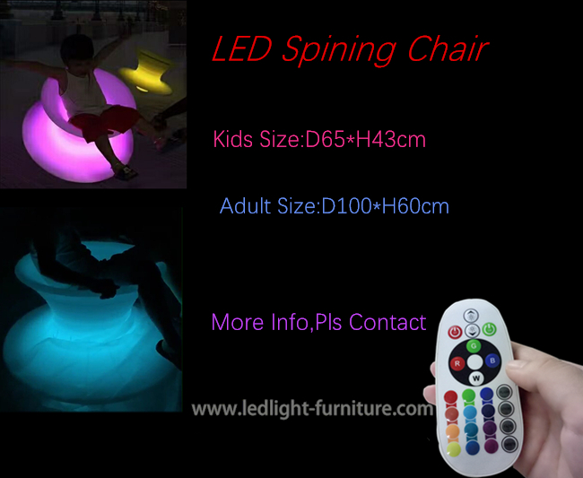Spinnender LED-Barhocker/leuchten Stühlen im Freien für Unterhaltungs-Anlagen
