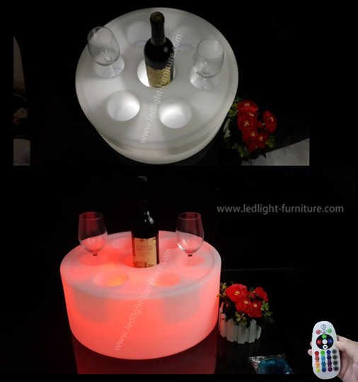 Einzigartige lustige Wein-Flasche LED beleuchten oben dienenden Behälter für die dekorative Partei