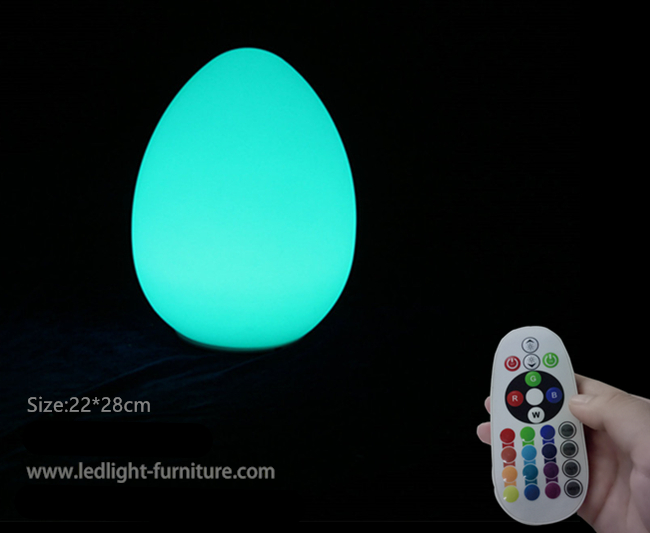 Staubdichte dekorative Tischlampen LED, das große geformte Ei im Freien führten Lichter