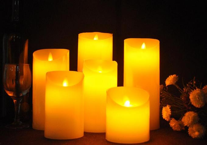 Materielle flammenlose LED Kerzen des wirklichen Wachs-mit Fernbedienungs-flackernden Tee-Lichtern
