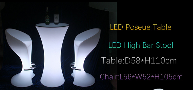 Farben, die LED-Licht-Möbel, Fernsteuerungs-LED-Barhocker und Tabellen ändern