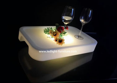 China Quadrat-LED beleuchtete dienende Behälter entblößen Waren-Werkzeug-Art für Verein-Wein-Gläser fournisseur
