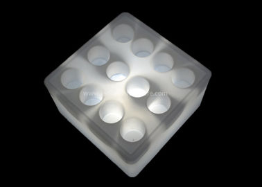 China Das große geführte Quadrat leuchten Eis-Eimer/Flasche beleuchteten dienenden Behältern mit 16 Löchern fournisseur