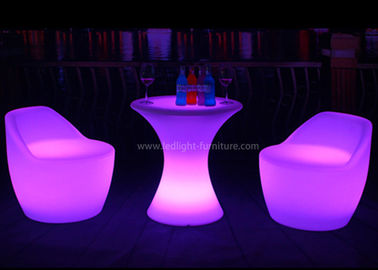 China Bartisch und Stuhl des 60cm Höhen-kleiner Wichtigtuer-LED mit starkem Metallfuß und Stand fournisseur