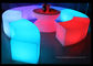 Beleuchtungs-Bank-Stuhl-Satz der drahtlosen LED-Licht-Möbel-runder geformter LED im Freien fournisseur