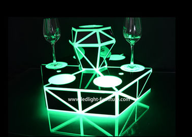 Batteriebetriebene LED leuchten Stangen-Regal-Alkohol-Flaschen-Anzeige mit Acrylmaterial