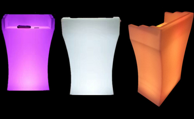 Kundengebundene Aufnahme-Schreibtisch-Farben des Logo-Druck-LED, die für Nachtausstellung ändern