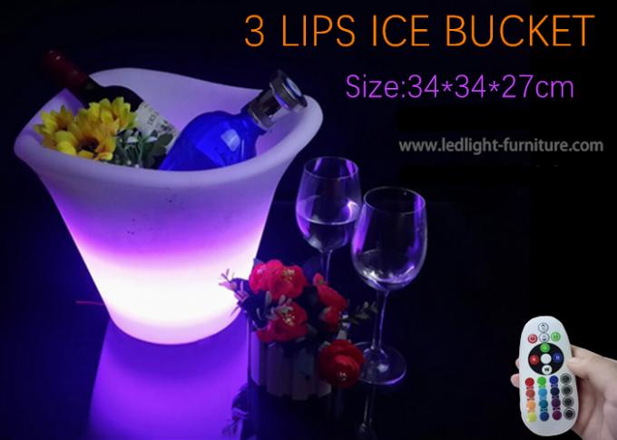 Hochzeits-Dekoration leuchten Lippen des LED-Eis-Eimer-3 mit batteriebetriebenem