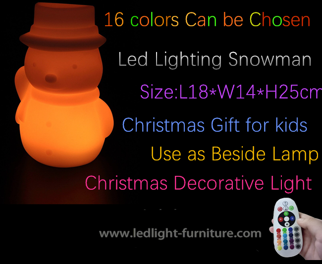 PET Plastik-LED Weihnachtsschneemann-Nachtlicht batteriebetrieben für Kindergeschenk