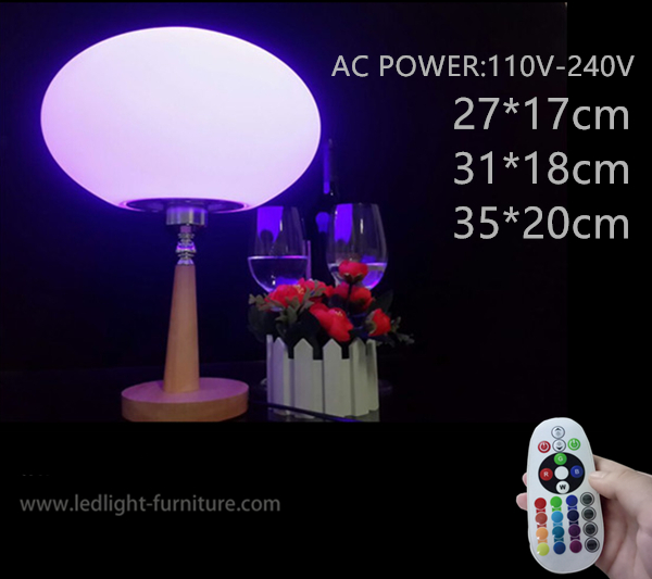 Wechselstrom 110V - 240V Ei der Energie-LED formte Tischlampen mit Holzfuß-Halter