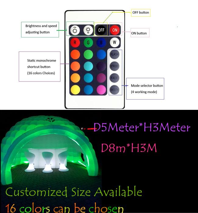 Rundes aufblasbares LED Zelt Wechselstroms 110V-240V RGB wasserdicht mit Gebläse der hohen Leistung
