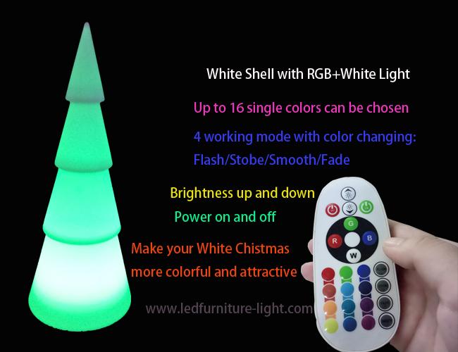 Tragbarer Stehlampe-der weißen Weihnacht der Batterieleistungs-LED Baum mit 16 Farbdem beleuchten