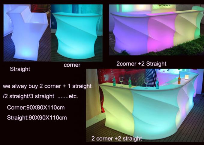 Möbel des Nachtklub-LED leuchten Stangen-Zähler mit Lithium-Ionen-Batterie