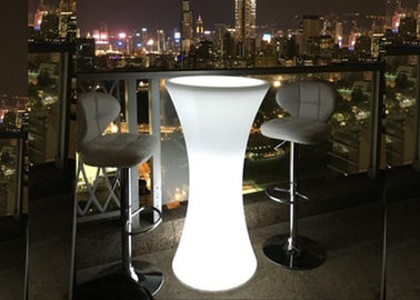 China Hohe runde Cocktail-Tisch-Möbel eingestellt mit bunter Beleuchtung fournisseur