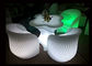 Glühende Garten-Möbel-Art 4 LED-Barhocker und 1 Tabelle gesetztes Eco freundlich fournisseur